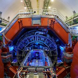 The detectors is a large hexagional metal structure and insidfe a ring fillded with chable and components.