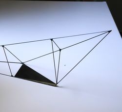 The Bille, a tetrahedron constructed out of a thin skeleton with one small section filled in solid