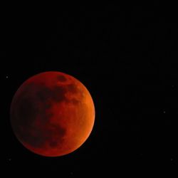 red moon on a black sky