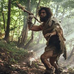 Man with a Bone spear