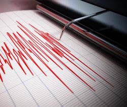 Seismograph data of a large earthquake