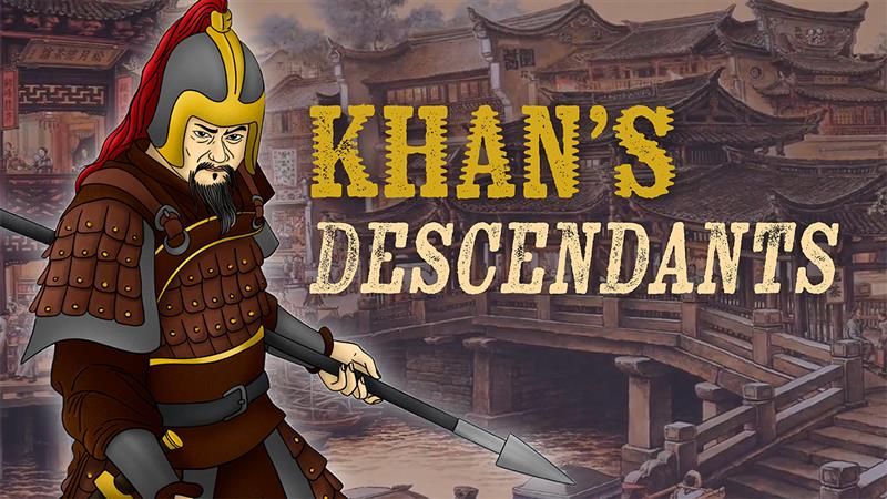 Genghis Khan with ancient China background