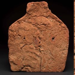 handprint on the base of an ancient egyptian "soul house"