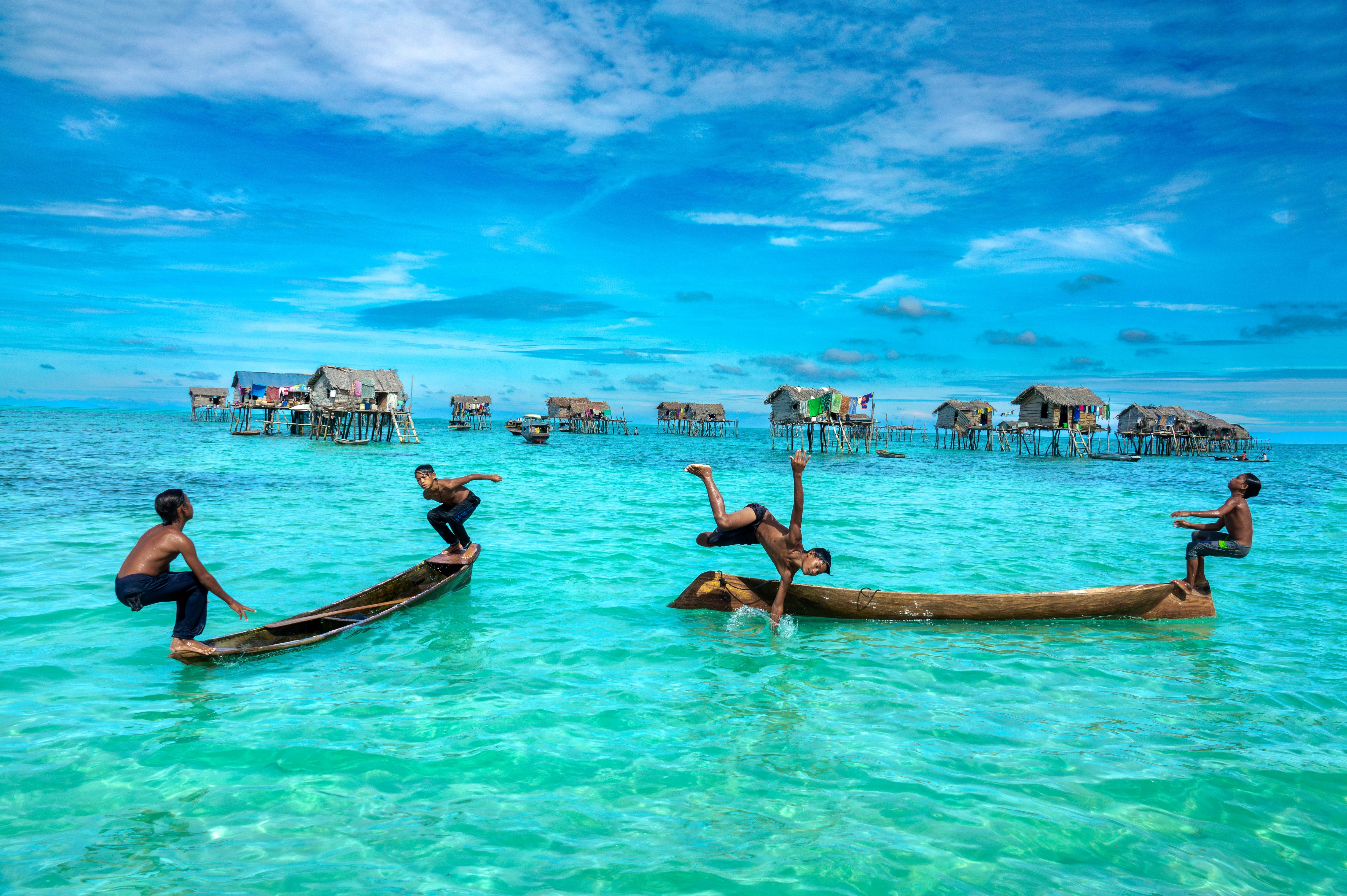 Bajau freedivers photographed in Malaysia in 2017. Bajau freedivers photographed in Malaysia in 2017.