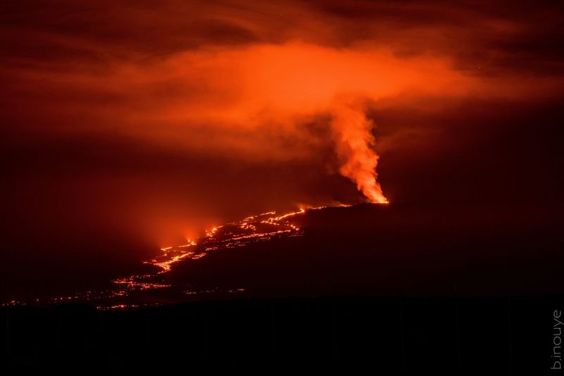 The Mauna Loa volcanic eruption back in December 2022.