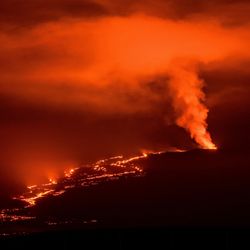 The Mauna Loa volcanic eruption back in December 2022.