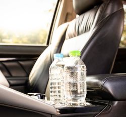 Water bottles in a hot car