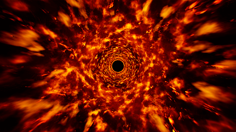 Black hole explosion illustration. 
