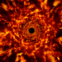 Black hole explosion illustration. 