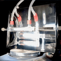 photograph of a solar-powered device that captures carbon dioxide and converts it into fuel