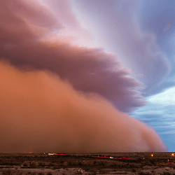 A giant haboob in the Arizona desert.