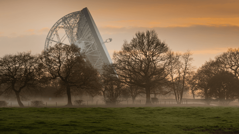 green bank observatory giant dish beyond the trees