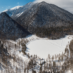 The Khamar-Daban mountain range.