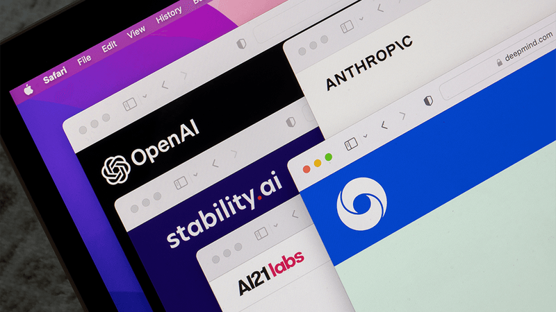 Large language models loaded on a computer.