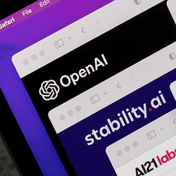 Large language models loaded on a computer.