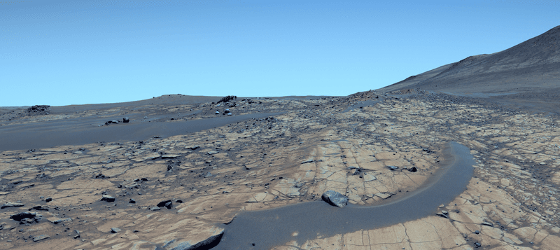 A small snippet of the new panoramic image of Mars taken by NASA’s Perseverance rover on May 26, 2025