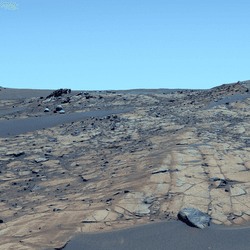 A small snippet of the new panoramic image of Mars taken by NASA’s Perseverance rover on May 26, 2025