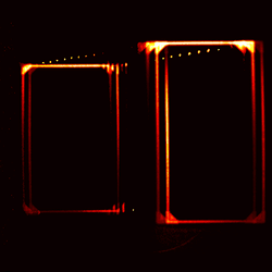 A sphere and a cube undergoing relativistic rotation (visualization).