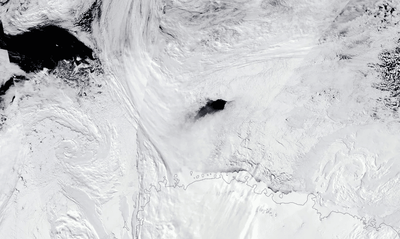 The Maud Rise Polynya as seen from space.