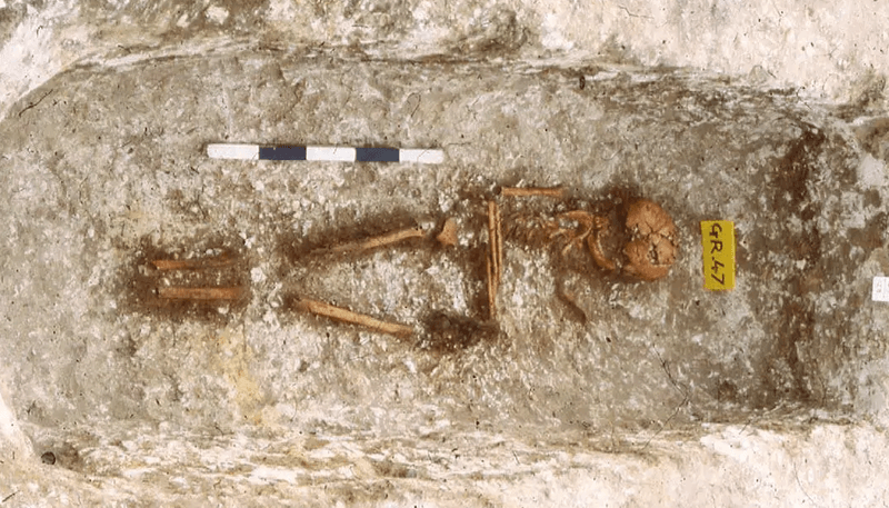 The skeleton of the girl with West African ancestry in Updown, Kent.