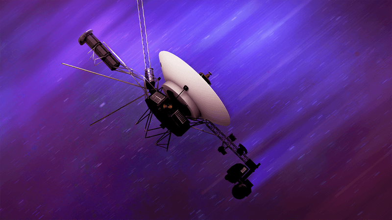 The Voyager spacecraft in space (artist depiction).