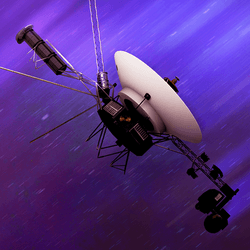 The Voyager spacecraft in space (artist depiction).