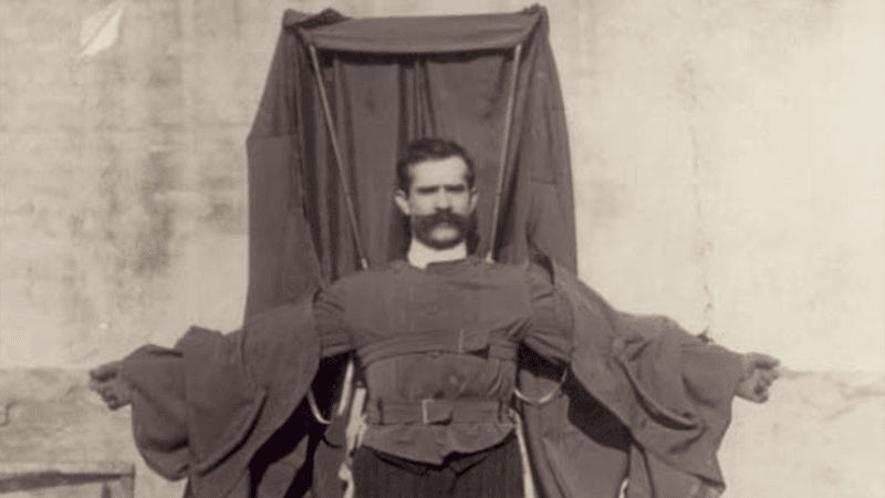 Franz Reichelt in his infamous wingsuit.